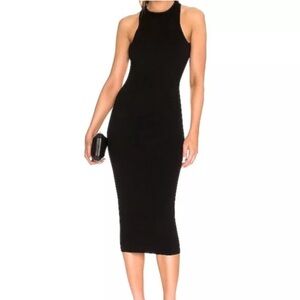 House of Harlow medium knit stretch ribbed midi dress sleeveless.